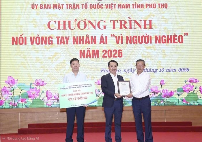 Tổng Công ty Thăm dò khai thác dầu khí tham gia ủng hộ Quỹ “Vì người nghèo”. Tỉnh phú thọ