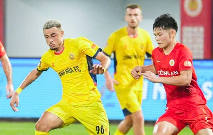 Công An Hà Nội chia điểm với Thanh Hoá. (Ảnh: Thanh Hoa Football Club)