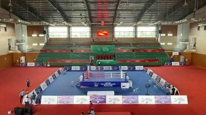 Nhà thi đấu đa năng thuộc Trung tâm Cung ứng dịch vụ công phường Đông Hòa, nơi diễn ra môn muay trong khuôn khổ Đại hội Thể thao toàn quốc lần thứ X năm 2026. Ảnh: Đông Hòa