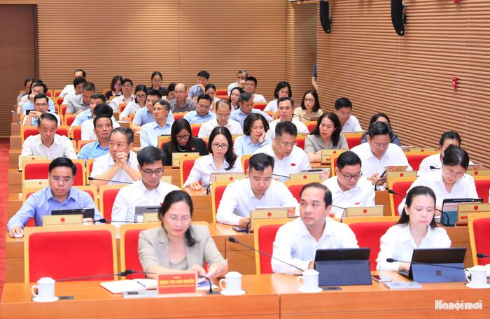 Các đại biểu dự phiên chất vấn.