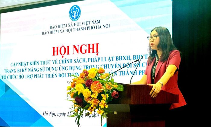 Phó Giám đốc BHXH thành phố Hà Nội Nguyễn Thị Bích Liên khẳng định mục tiêu đưa chính sách an sinh bao phủ sâu rộng đến từng người dân. Ảnh: Mai Hoa