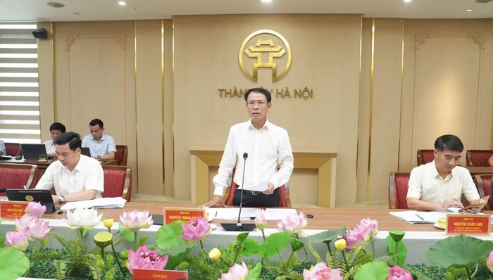 Phó Bí thư Thường trực Thành ủy Hà Nội Nguyễn Trọng Đông phát biểu kết luận. Ảnh Phạm Hùng