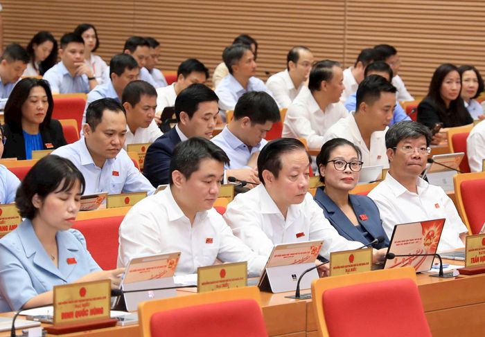 Các đại biểu tham dự phiên chất vấn. Ảnh: Thành Thái