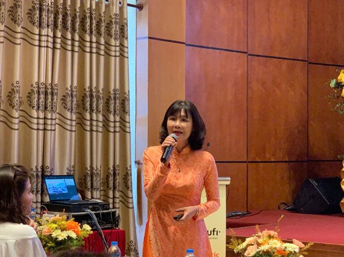 TS. Nguyễn Thu Phượng, Phó hiệu trưởng, Chủ tịch Công đoàn, Trường Đại học Công nghiệp và Thương mại Hà Nội. Ảnh: Tiểu Tuyết