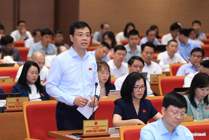 Đại biểu HĐND thành phố chất vấn những vấn đề về môi trường. Ảnh: Thái Thành