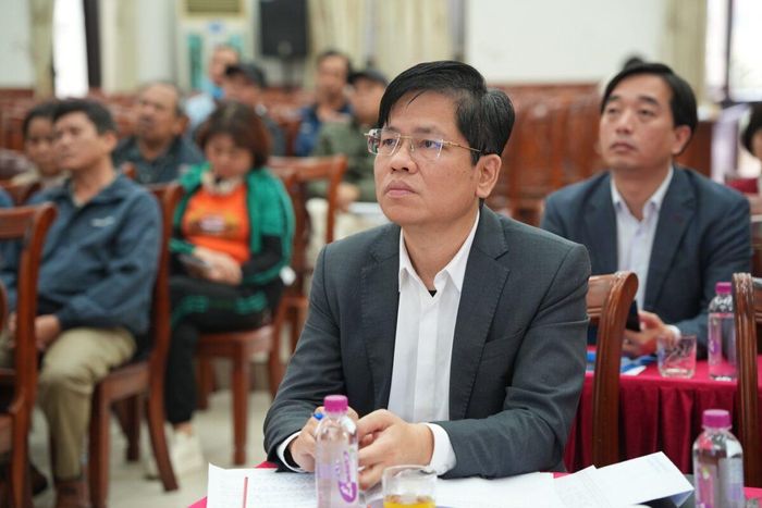 Phó Chủ tịch UBND xã Bát Tràng Đỗ Thành Thuận nhấn mạnh vai trò của công tác hòa giải trong giữ gìn đoàn kết và ổn định tại cộng đồng dân cư. Ảnh: PV
