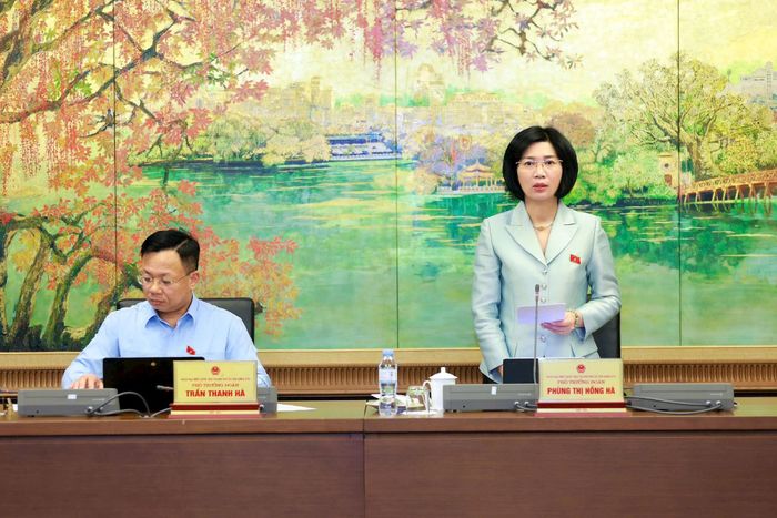 Phó Bí thư Thành ủy, Chủ tịch HĐND thành phố, Phó trưởng Đoàn đại biểu Quốc hội thành phố phát biểu chủ trì phiên thảo luận. Ảnh: Văn Tuyến