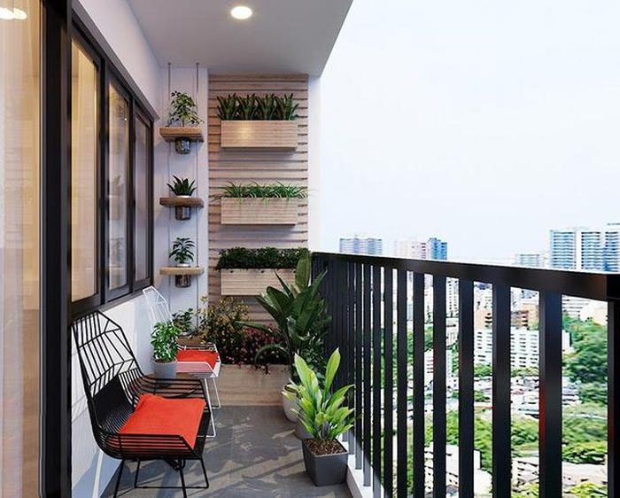 Ban công là một phần được làm nhô ra khỏi tường ngoài nhà, có thể có mái che hoặc không có mái che bên trên.
