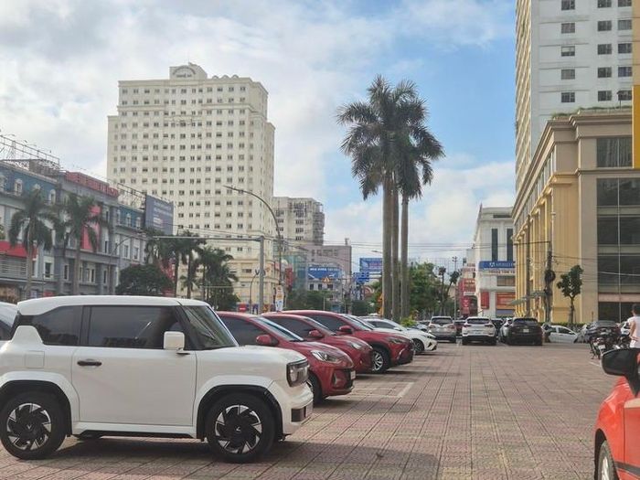 Ô tô đỗ trên vỉa hè tại khu vực đô thị Nghệ An. Theo dự thảo, tỉnh đề xuất thu phí sử dụng tạm thời lòng đường, vỉa hè để trông giữ phương tiện tại 6 phường. Ảnh: V. Đồng
