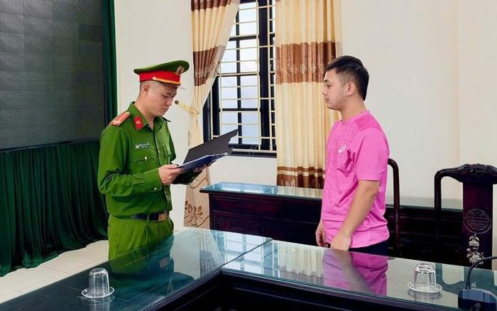 Công an tỉnh Hưng Yên khởi tố vụ án, khởi tố bị can đối với Lê Tuấn Đức. Ảnh: Cơ quan Công an.