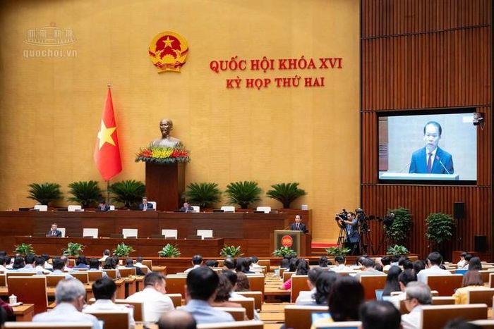 Bộ trưởng Bộ Tư pháp Hoàng Thanh Tùng. Ảnh: Media Quốc hội