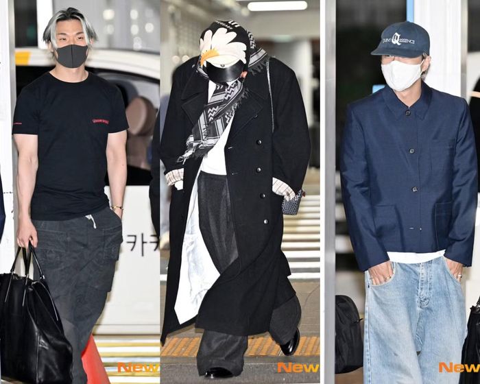 Chiều 23/10, "cỏ ba lá" G-Dragon, Taeyang, Daesung đã ra sân bay, khởi hành đến Hà Nội.