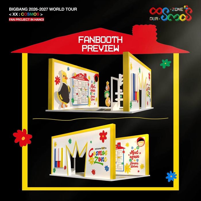  Fanbooth Our Cosmos Zone được hé lộ trước thềm concert BIGBANG tại Hà Nội. 