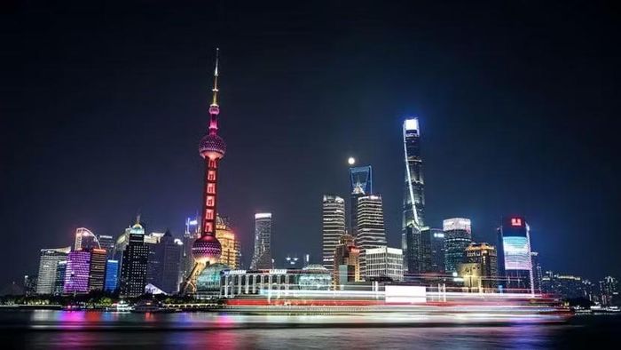Khu tài chính Lujiazui ở Thượng Hải, Trung Quốc