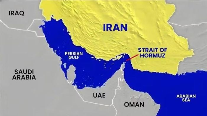 Hình ảnh bản đồ cho thấy vị trí chiến lược của Eo biển Hormuz. Nguồn: India Today