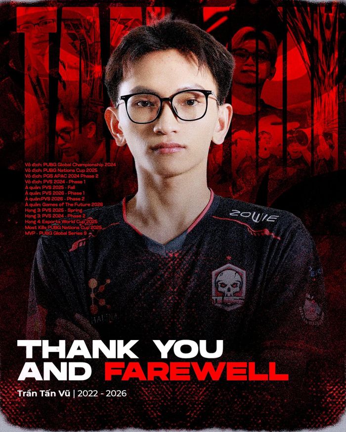  TanVuu đã cùng TE Esports giành nhiều danh hiệu cả trong nước và quốc tế. Ảnh: TE Esports. 