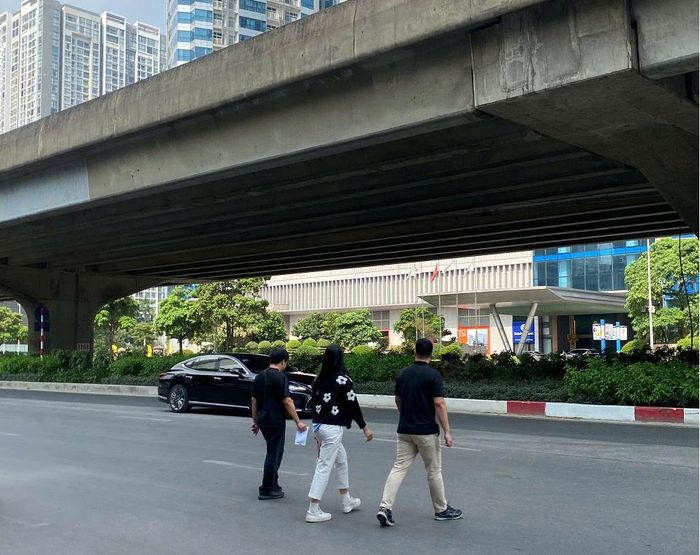Vô tư băng cắt qua đường mặc dù gần đó có hầm dành cho người