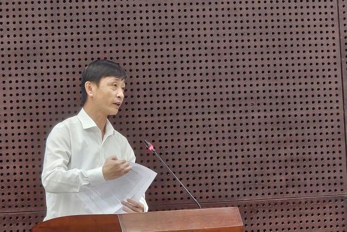 Ông Trương Hồng Giang, Phó Giám đốc Sở Nội vụ Đà Nẵng thông tin tại buổi họp báo