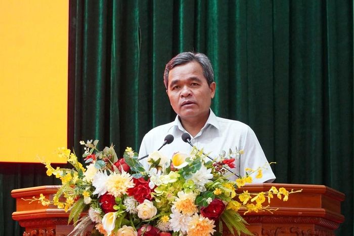 Ủy viên Trung ương Đảng, Bí thư Tỉnh ủy Quảng Ngãi Hồ Văn Niên phát biểu