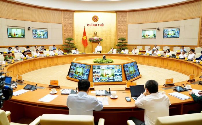 Hội nghị toàn quốc thúc đẩy liên kết viện nghiên cứu, trường đại học với cộng đồng doanh nghiệp trong nghiên cứu, phát triển khoa học và công nghệ, tại Trụ sở Văn phòng Chính phủ. (Ảnh: Bộ Khoa học và Công nghệ)