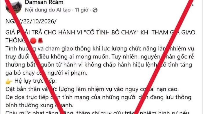 Nội dung Cảnh sát giao thông truy đuổi người vi phạm dẫn đến va chạm giao thông xảy ra trên địa bàn tỉnh Đồng Tháp lan truyền trên mạng xã hội là không chính xác. (Ảnh: TRỌNG TÍN)