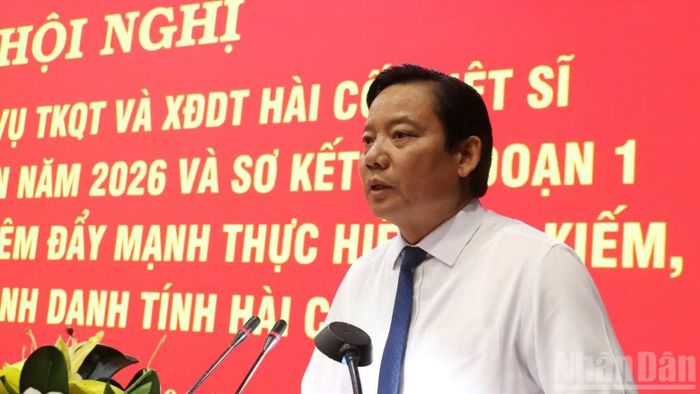 Phó Chủ tịch Ủy ban nhân dân tỉnh Tây Ninh Phạm Tấn Hòa, Trưởng Ban Chỉ đạo tỉnh phát biểu. (Ảnh THANH PHONG)