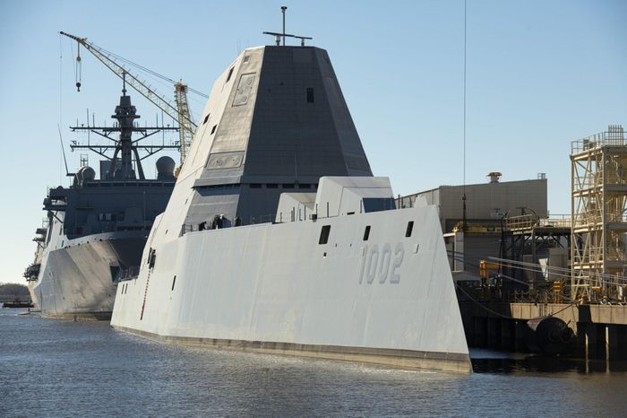 Hình ảnh tàu khu trục lớp Zumwalt USS Lyndon B. Johnson. Ảnh: HII