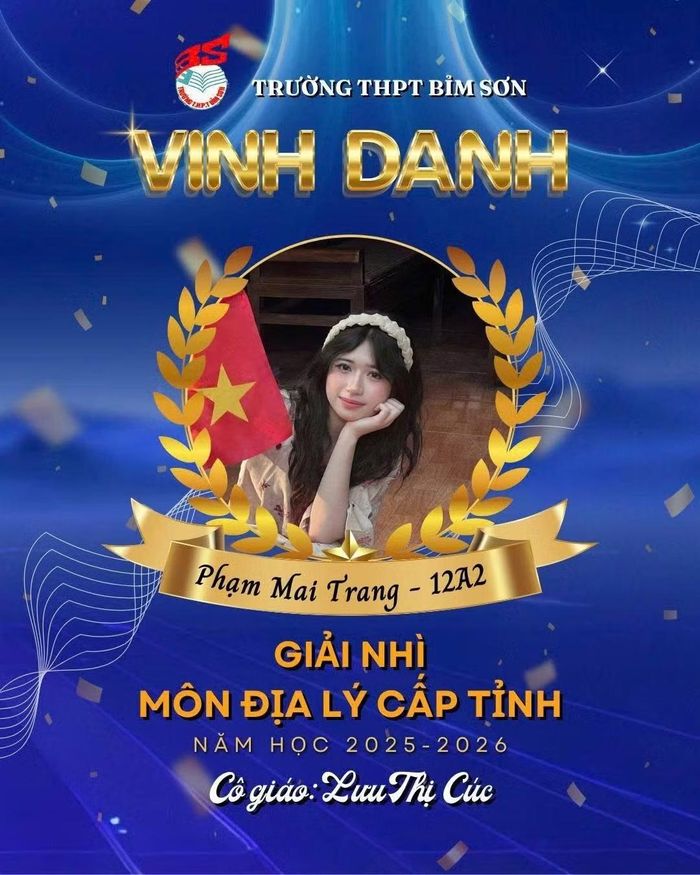 Giải Nhì môn Địa lý cấp Tỉnh giúp Trang có nhiều bài học quý giá trong chặng đường ôn luyện thi tốt nghiệp.