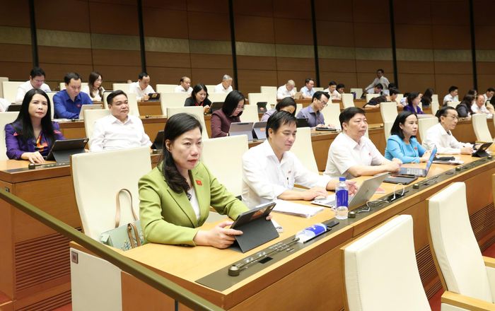  Đại biểu Quốc hội dự họp. Ảnh: QUANG PHÚC 
