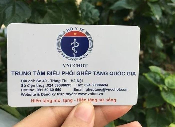  Thẻ đăng ký hiến mô tạng, Ảnh: DIỆU LINH 
