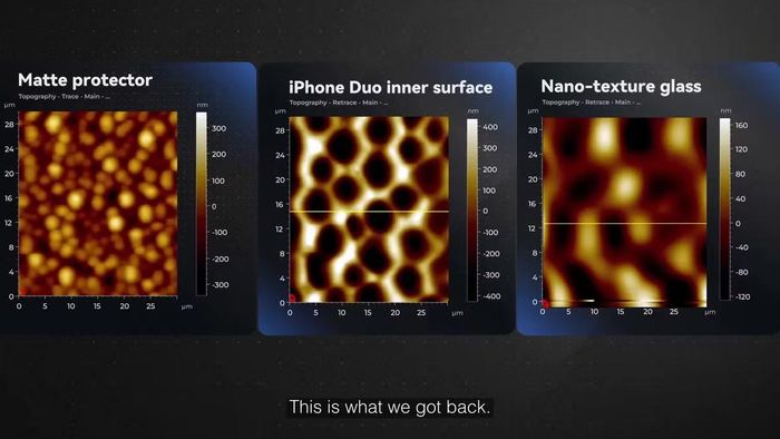 Bản lề iPhone Duo vẫn hoạt động trơn tru sau thử nghiệm, nhưng lớp phủ màn hình nhám dễ lưu lại dầu và mồ hôi. (Ảnh: Tim Pan)