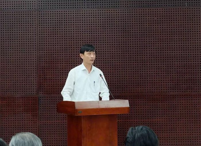 Ông Trương Hồng Giang, Phó Giám đốc Sở Nội vụ TP Đà Nẵng thông tin về 4 nhóm định hướng sắp xếp đơn vị hành chính cấp xã trên địa bàn.