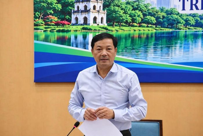 Thứ trưởng Bộ Nông nghiệp và Môi trường Lê Trọng Yên phát biểu tại hội nghị. Ảnh: P.V.