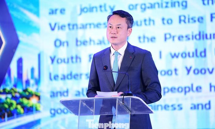 Anh Nguyễn Kim Quy phát biểu tại chương trình. Ảnh: Xuân Tùng