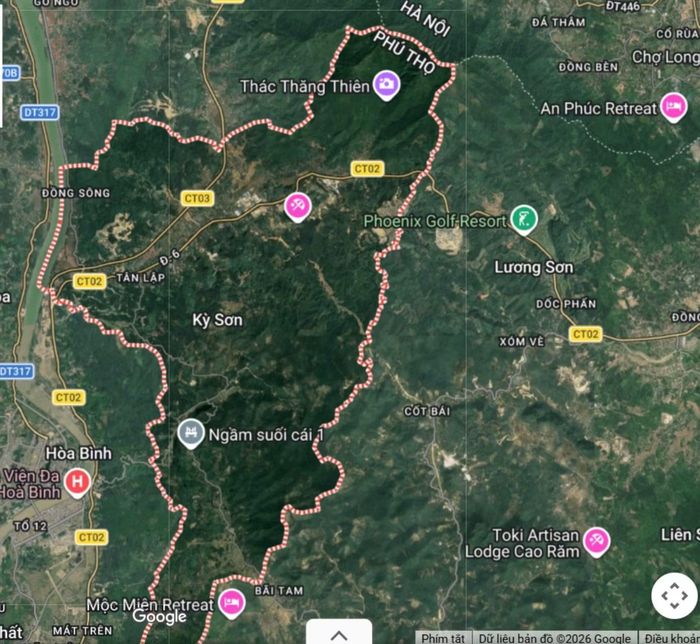  Phường Kỳ Sơn, tỉnh Phú Thọ. Ảnh: Đức Anh chụp từ Google Maps. 