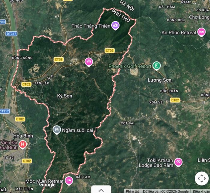 Xã Thịnh Minh tỉnh Phú Thọ. Ảnh: Đức Anh chụp từ Google Maps.