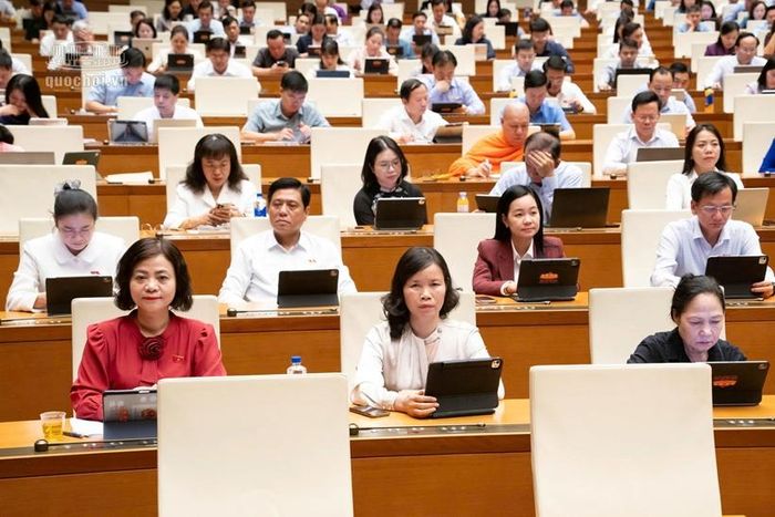 Các đại biểu tham dự phiên họp. Ảnh: CTTĐT Quốc hội