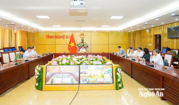 Quang cảnh điểm cầu Nghệ An. Ảnh: TL