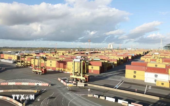 Cảng Antwerp-Bruges là cảng biển lớn thứ hai tại châu Âu. (Ảnh: Thống Nhất/TTXVN)
