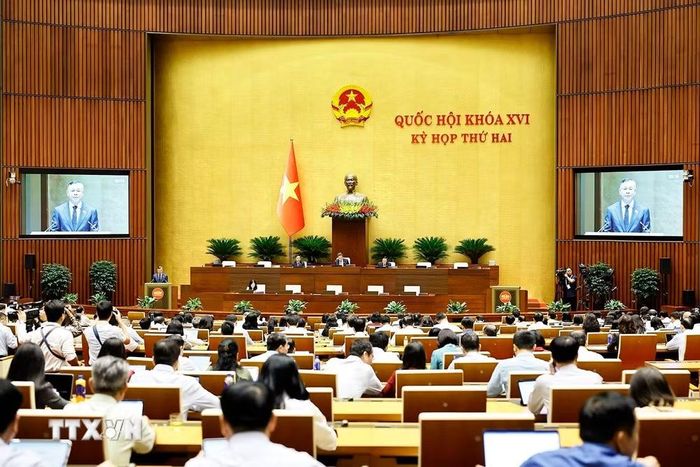 Quang cảnh phiên họp sáng 23/10. (Ảnh: Doãn Tấn/TTXVN)