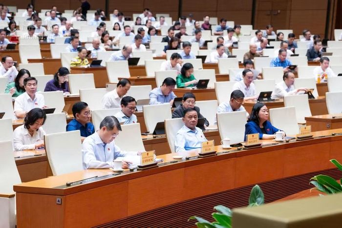 Các đại biểu tham dự phiên thảo luận sáng ngày 23/10. (Ảnh: Quốc hội)