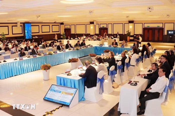 Quang cảnh Hội nghị Bàn tròn các Thành phố Đối tác Kinh tế (BPC) năm 2026. (Ảnh: Trung Tuyến/TTXVN)