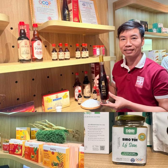 Hơn 60 sản phẩm được giới thiệu tại chương trình gồm càphê, sầu riêng sấy, tỏi Lý Sơn, nước mắm truyền thống, yến sào, sâm Ngọc Linh và nhiều đặc sản khác. (Ảnh: PV/Vietnam+)