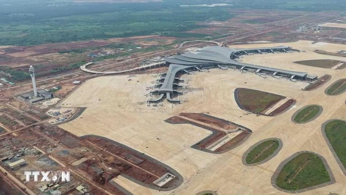 Đài kiểm soát không lưu, nhà ga hành khách sân bay Long Thành, ảnh chụp tháng 10/2026. (Ảnh: Công Phong/TTXVN)