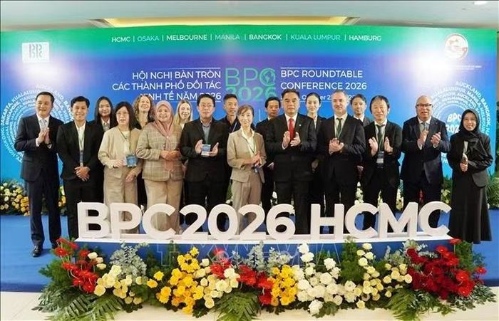 Các đoàn tham dự Hội nghị Bàn tròn các Thành phố Đối tác Kinh tế (BPC) năm 2026. Ảnh: Trung Tuyến/TTXVN