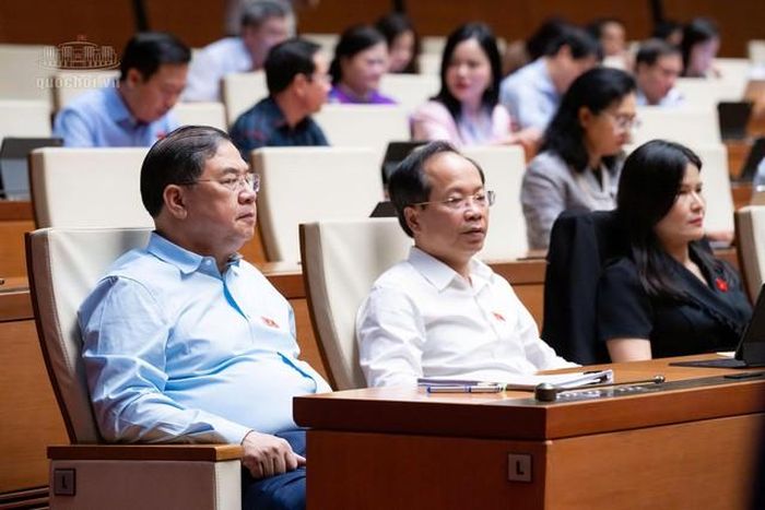 Các đại biểu Quốc hội nghe tờ trình (Ảnh: Media Quốc hội).