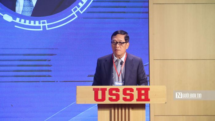 TS. Trần Văn Tùng, Chủ tịch Hội Thông tin Khoa học và Công nghệ Việt Nam (Ảnh: Quốc Tiệp).