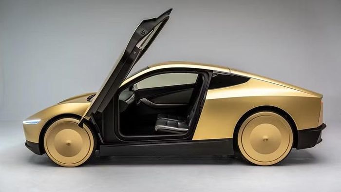 Cybercab - mẫu robotaxi của Tesla không có vô lăng không có hệ thống bàn đập tăng, giảm tốc. Ảnh: Qudong.