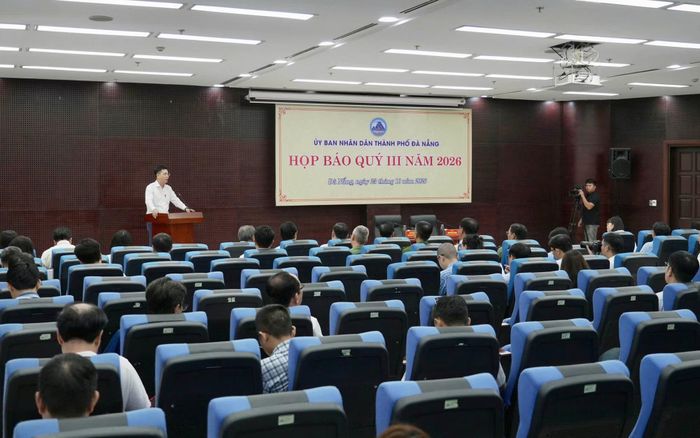 Quang cảnh Họp báo Quý III/2026 do UBND TP Đà Nẵng tổ chức. Ảnh XM.