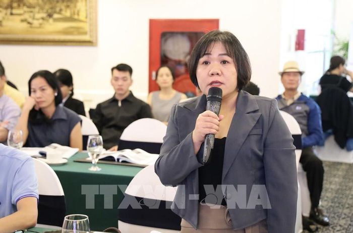 Doanh nghiệp chia sẻ tại hội thảo. Ảnh: Xuân Anh - TTXVN